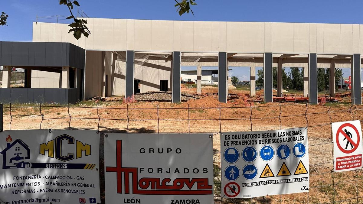 Obras del nuevo parque de bomberos de Zamora.