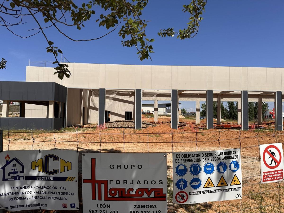Obras del nuevo parque de bomberos de Zamora.