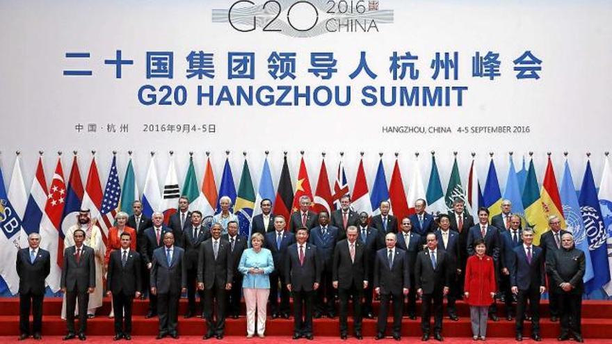 Líders de les principals economies que participen en la cimera del G20, que se celebra a Hangzhou