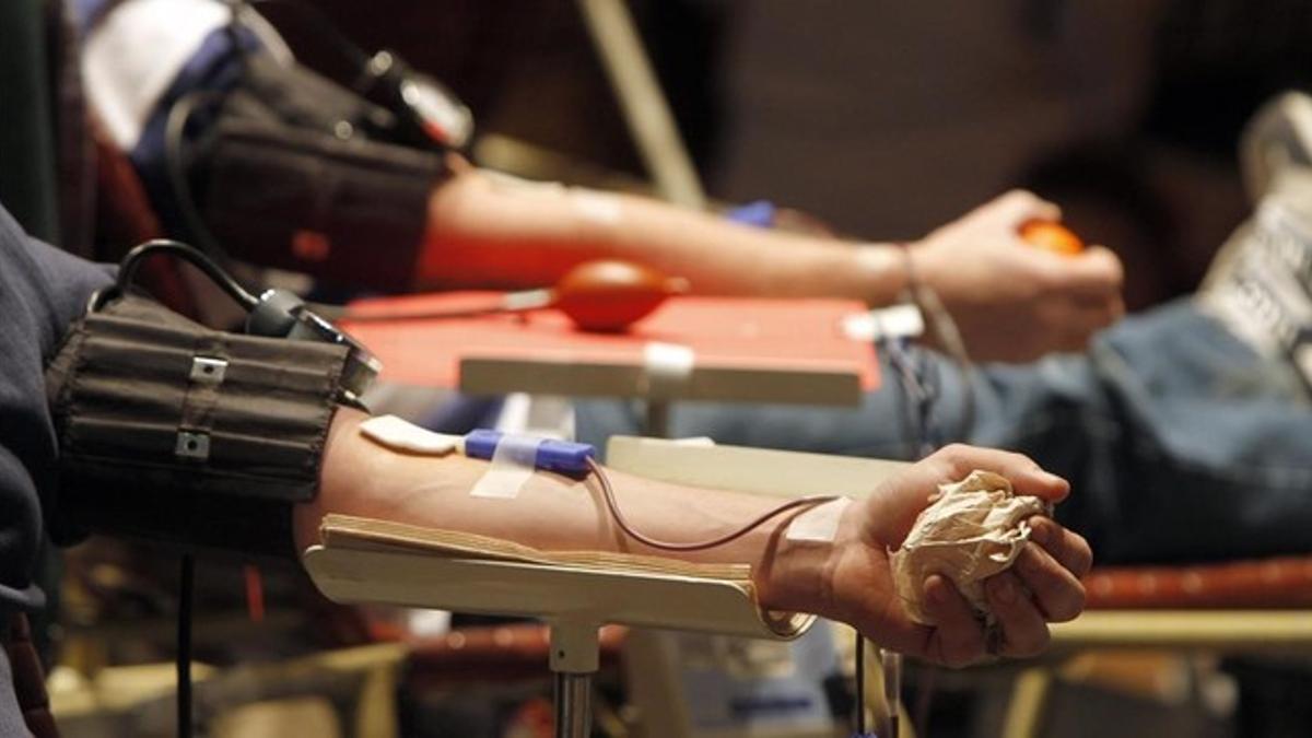 Donantes de sangre en Estados Unidos.