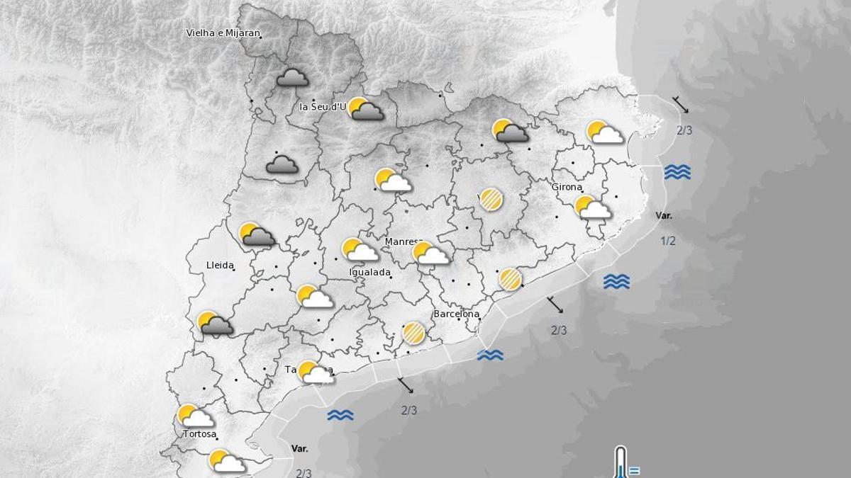 El mapa del temps de dimarts 7 de febrer