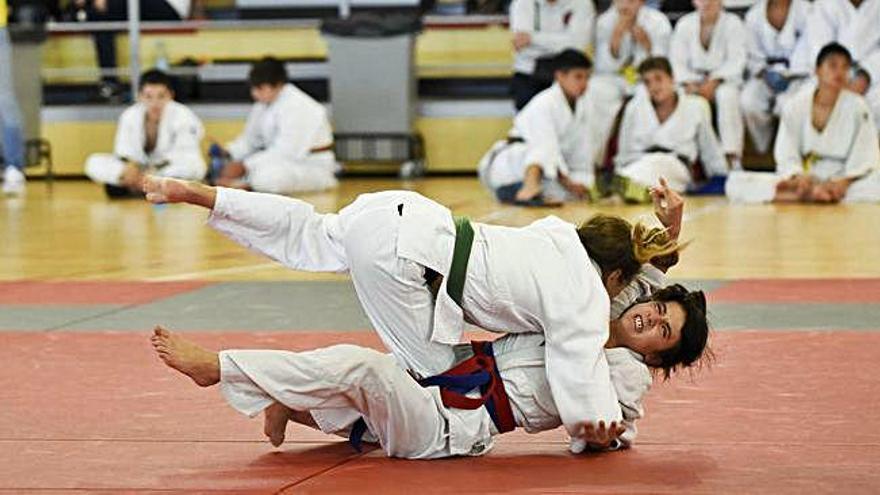 Els joves judokes van fer els seus combats al Complex Esportiu Vell Congost