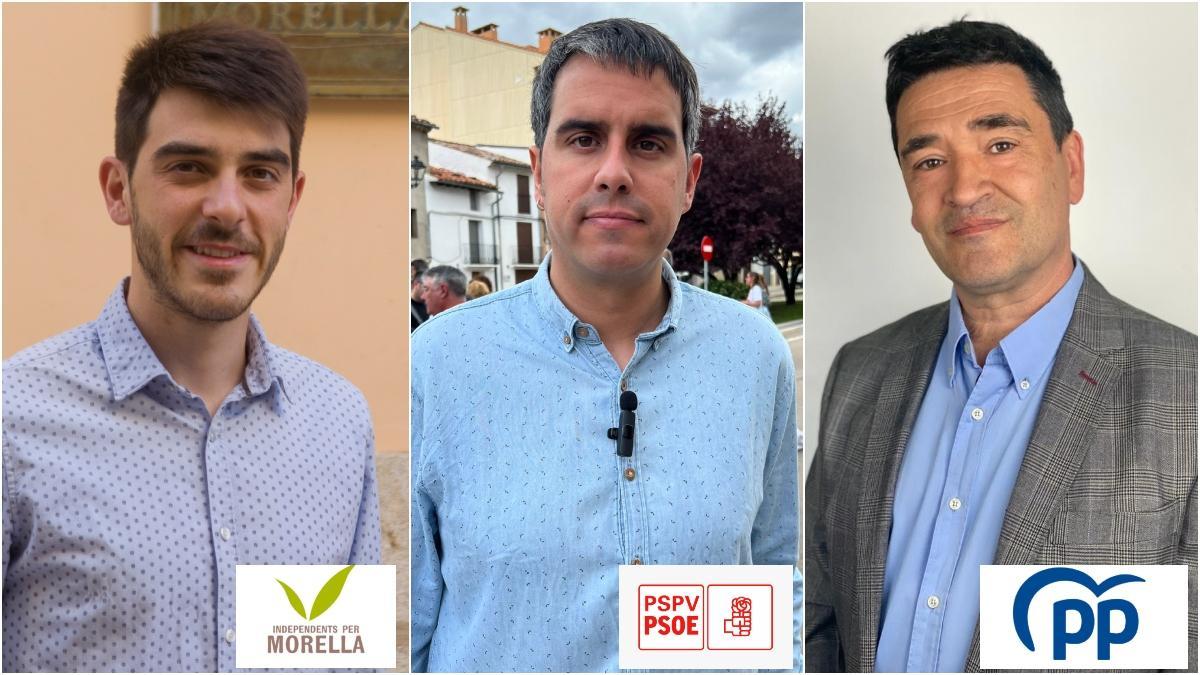 En la imagen, Bernabñe Sangüesa (Independents), Rhamsés Ripollés (PSPV) y Jesús Ortí (PP).