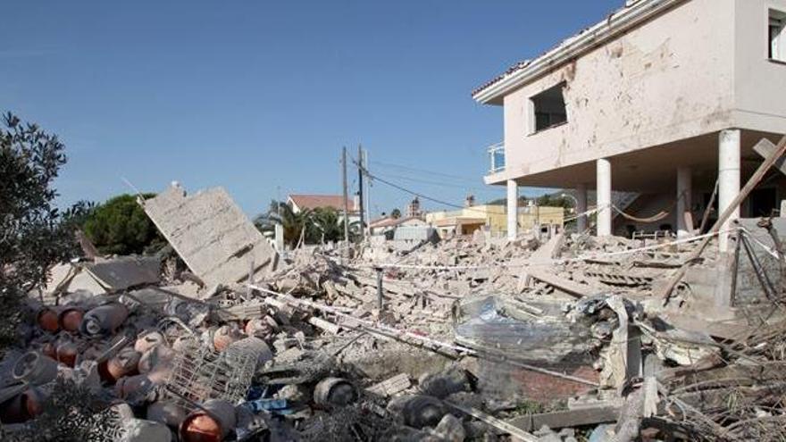 Así quedó la casa de Alcanar tras la explosión.