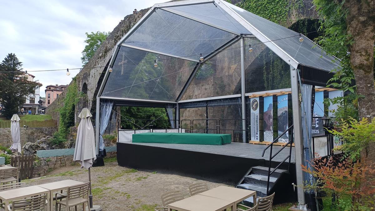 El escenario que acogerá la subasta del primer ejemplar de la campaña de 2025 en el río Sella