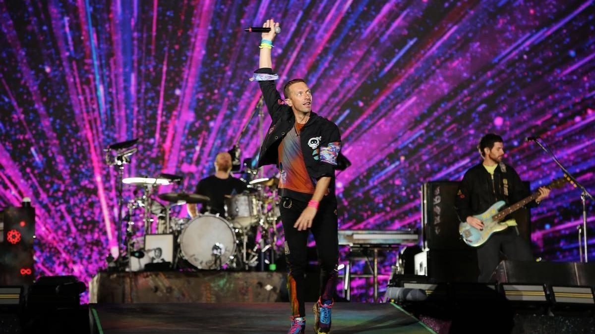 Coldplay en uno de sus conciertos de la gira