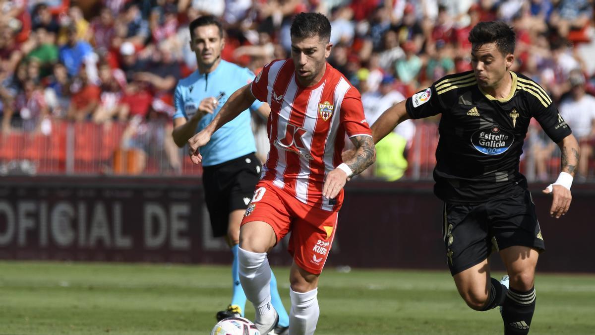 Una imagen del partido entre Almería y Celta de Vigo.