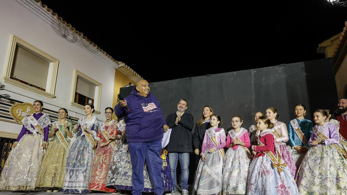 El artista argentino "King África", en un momento del pregón.