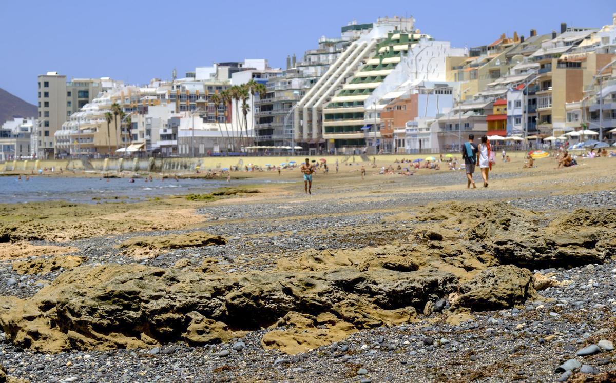 Las capas fósiles de Las Canteras, al descubierto