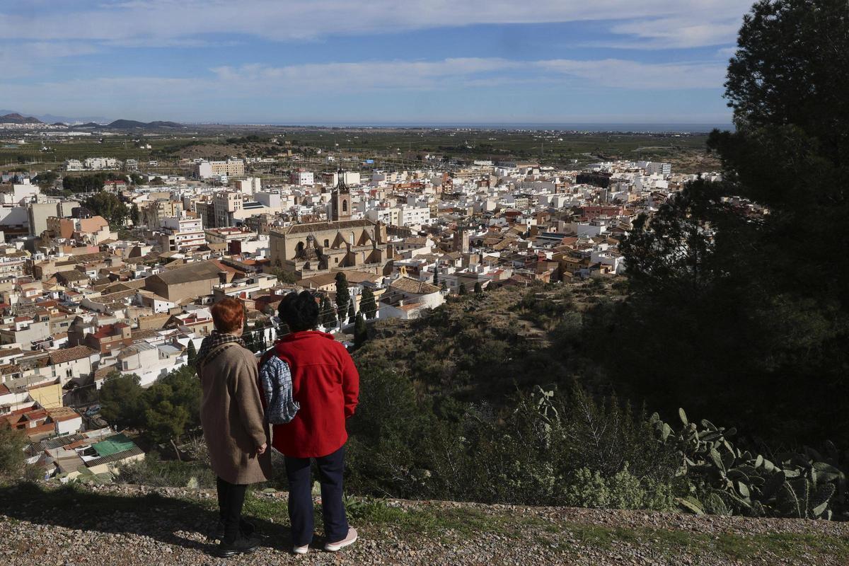 Vista del núcleo histórico de Sagunt desde el Castillo.