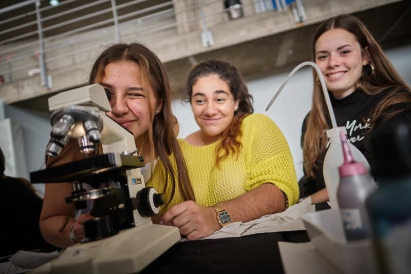 Minifera "Ciencia en femenino" Feria de la ciencia con participación de varias científicas. La feria comienza a las 9 y tendrá talleres y stands para niños. De 11:30 a las 12:00 es posible que esté la mayoría de ellas, es cuando se podrá hacer las fotos. Las científicas participantes son: Ana Belén Lago Blanco, Antonia M. Varela Pérez, Adriana de Lorenzo Cáceres Rodríguez, Pino Caballero Gil, Maria Reyes Battle, Atteneri López Arencibia, Inés Sifaoui, Natália Karla Bellini, Desirée San Nicolás, Vinita Mahtani-Chugani  | 11/02/2020 | Fotógrafo: Andrés Gutiérrez Taberne