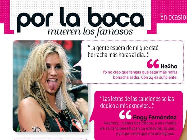 Por la boca muerten los famosos