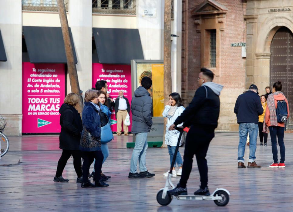 Viento y frío en Málaga