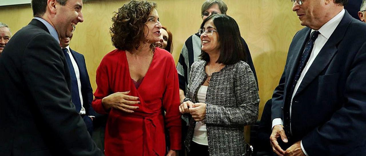 la ministra Montero y el conseller Vicent Soler, en el último Consejo de Política Fiscal y Financiera.