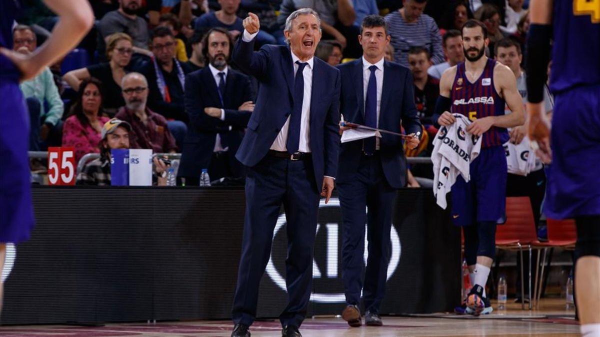 Pesic, durante el partido ante el Burgos en el Palau