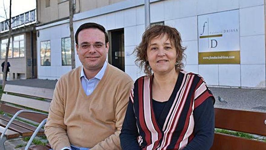 Hugo Rovira i Núria Martínez, a la seu de la Fundació.