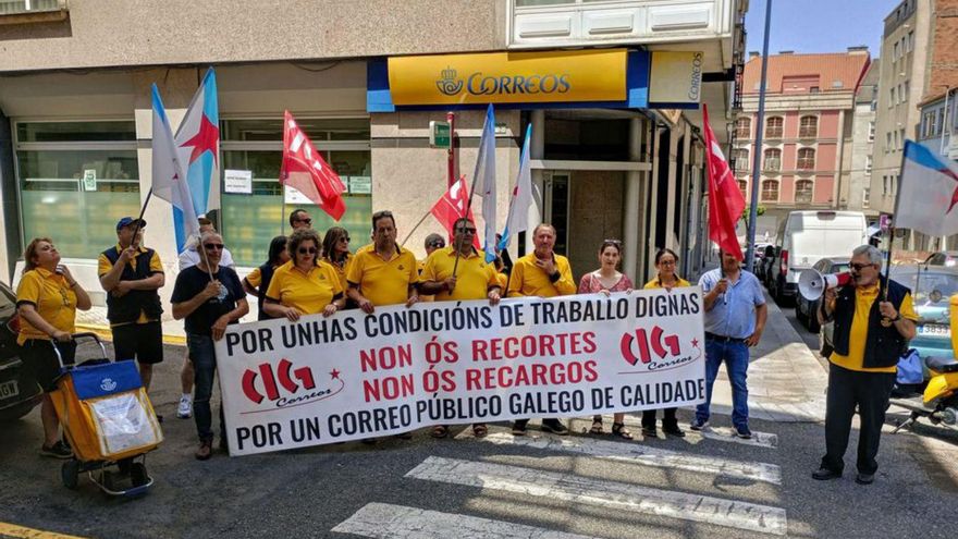 Nueva protesta de los carteros en Lalín