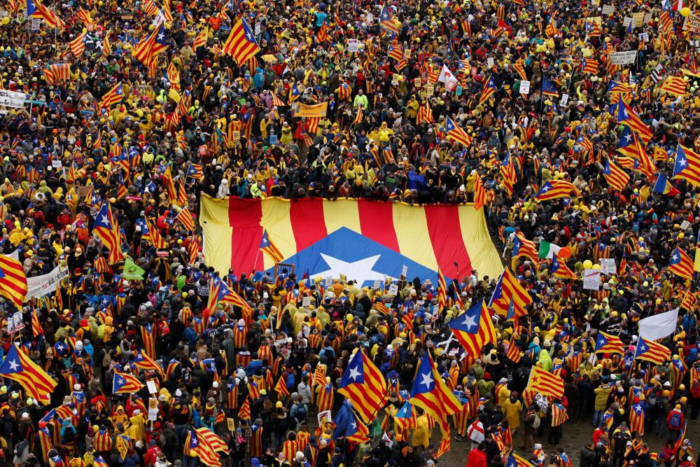 Manifestación independentista en Bruselas