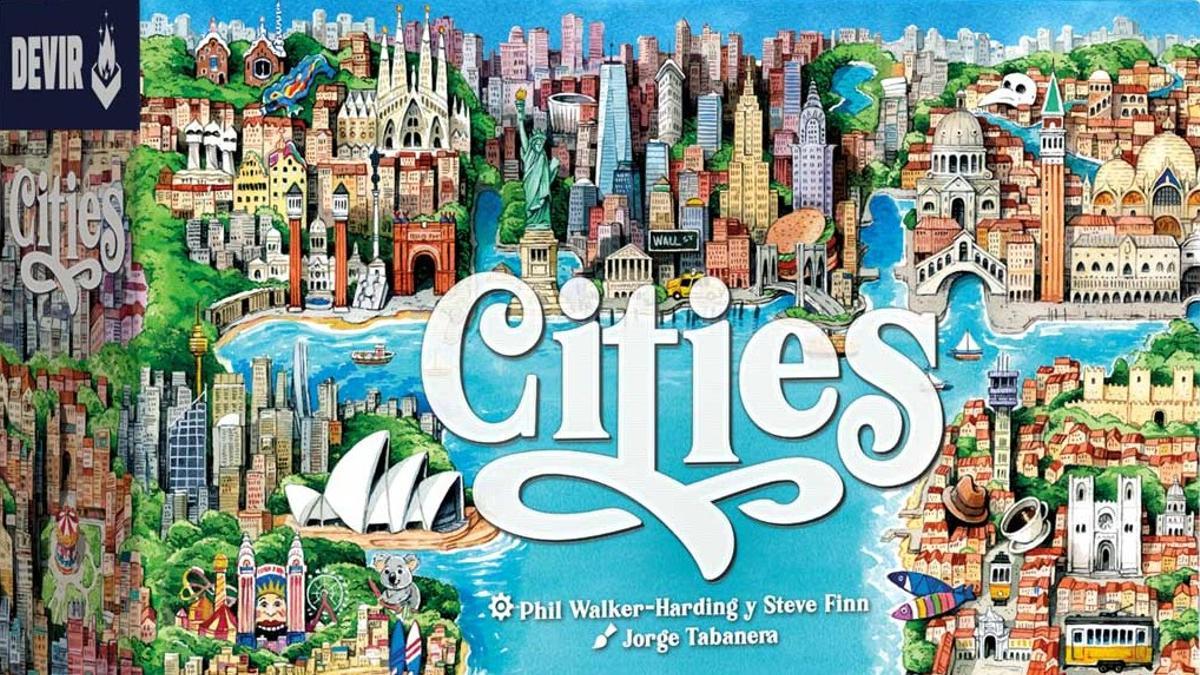 Caja del juego de mesa 'Cities'.
