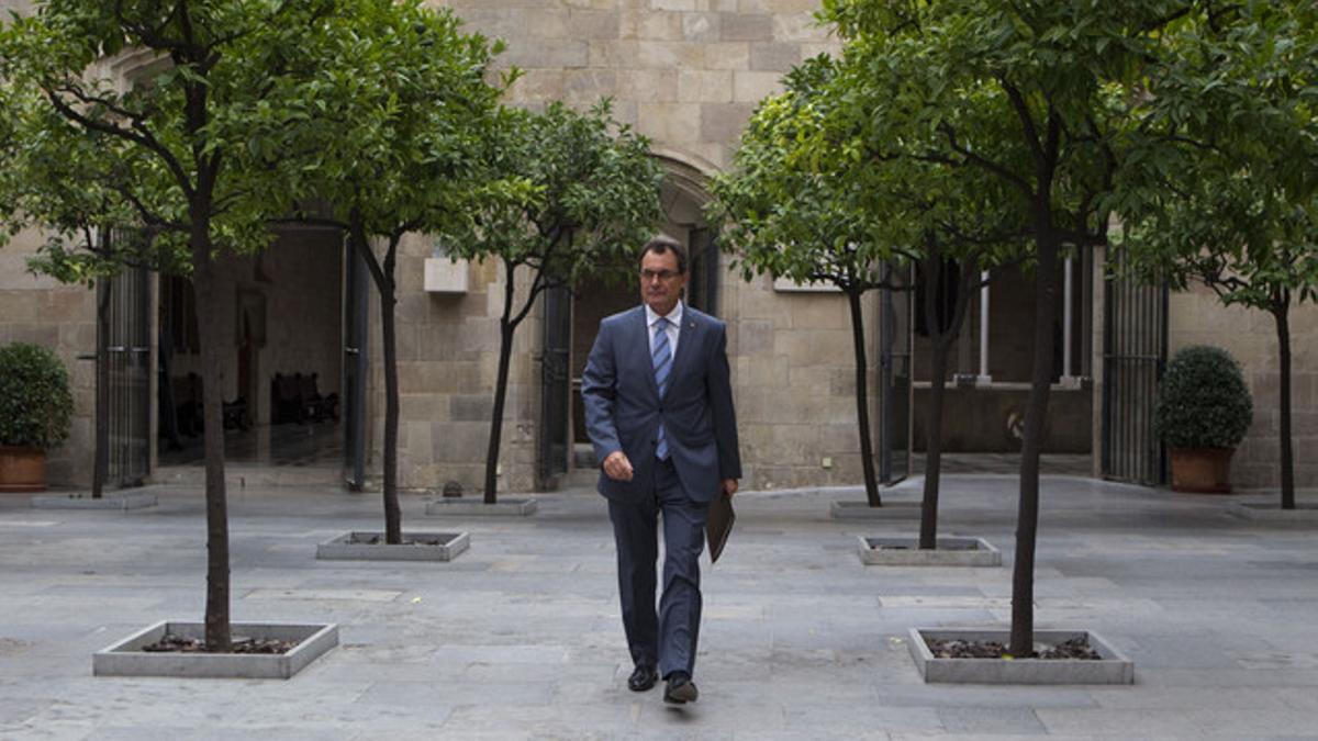 Artur Mas, el martes, en el Palau de la Generalitat.