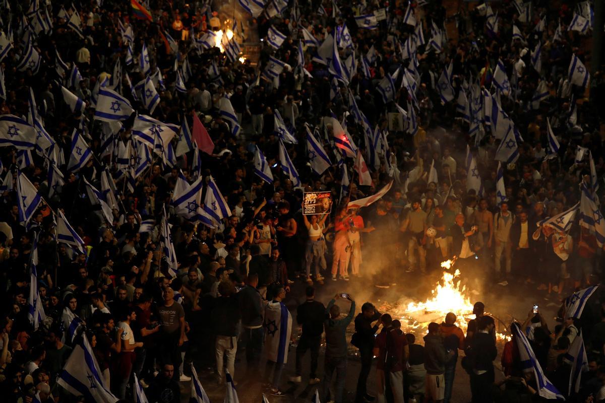 Nueva jornada de protestas en Israel contra la reforma judicial de Netanyahu