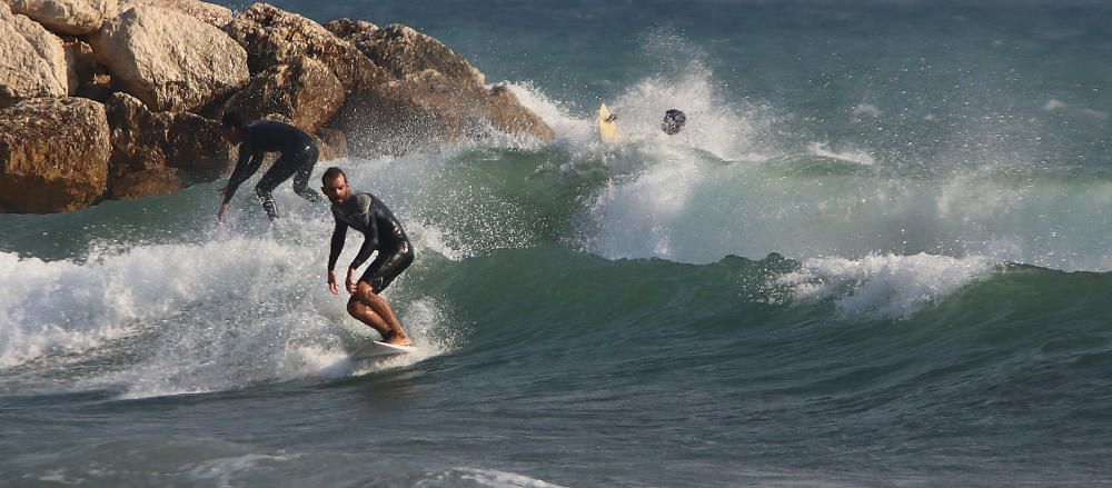 MLG. 08/SEPTIEMBRE/2017.-  PLAYA DE MLG. POR OLEAJE ,TEMPORAL , VIENTO.-ARCINIEGA