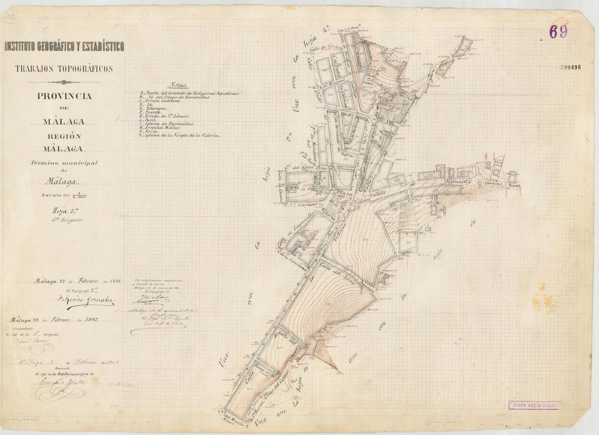 Plano de la calle Ferrándiz de 1897