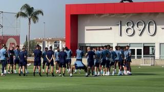 Isaac Romero causa baja en el entrenamiento a cinco días del derbi