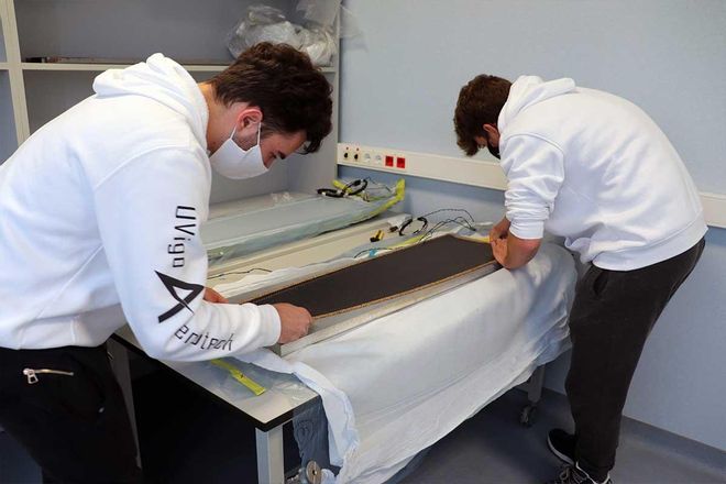 El primer avión no tripulado de la UVigo, listo para transportar "bolsas de sangre"