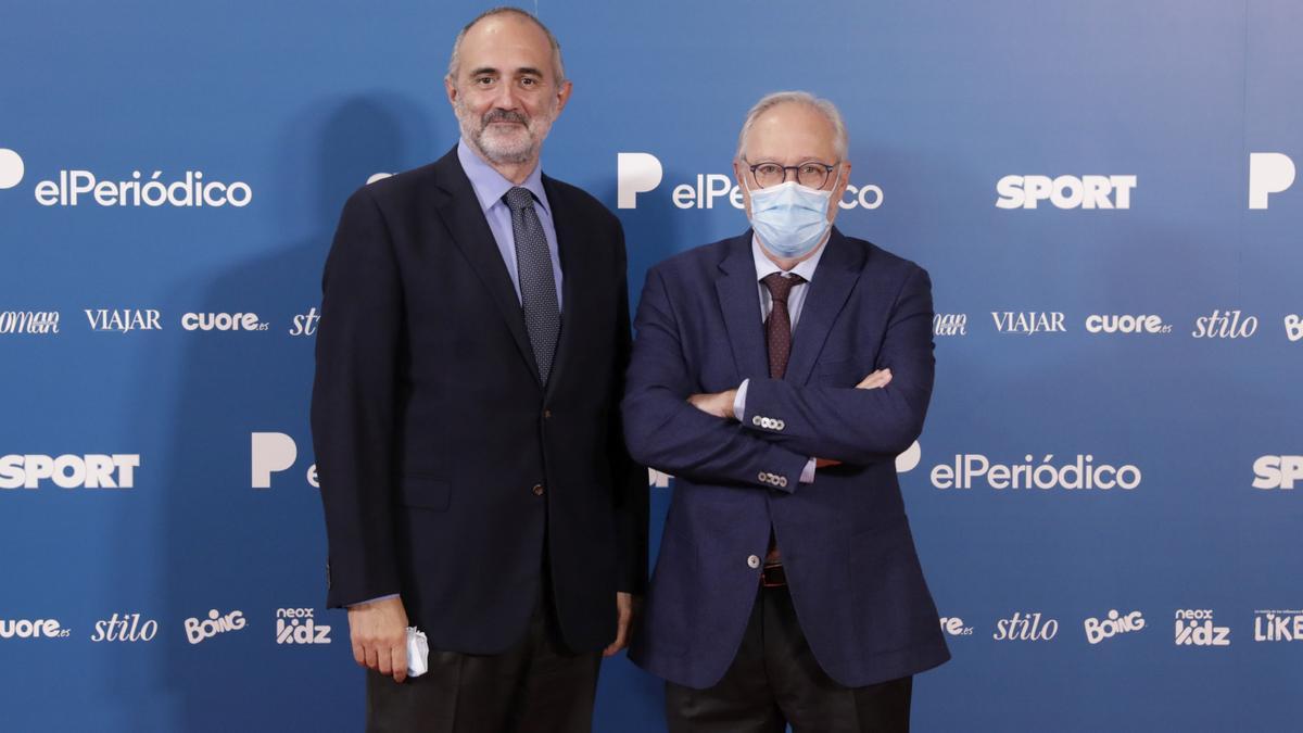 Bartolomé Martínez, representando a la Clínica Corachán y Juan Vinyals a Prensa Ibérica.