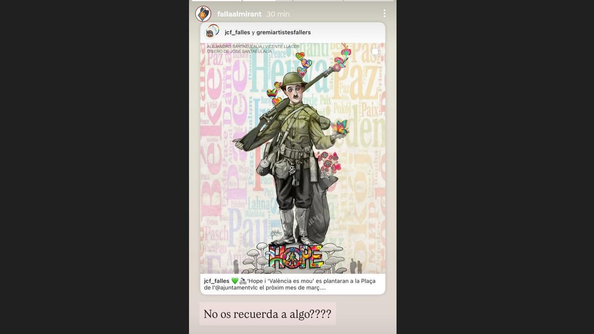 Mensaje de Almirante Cadarso en las redes sociales