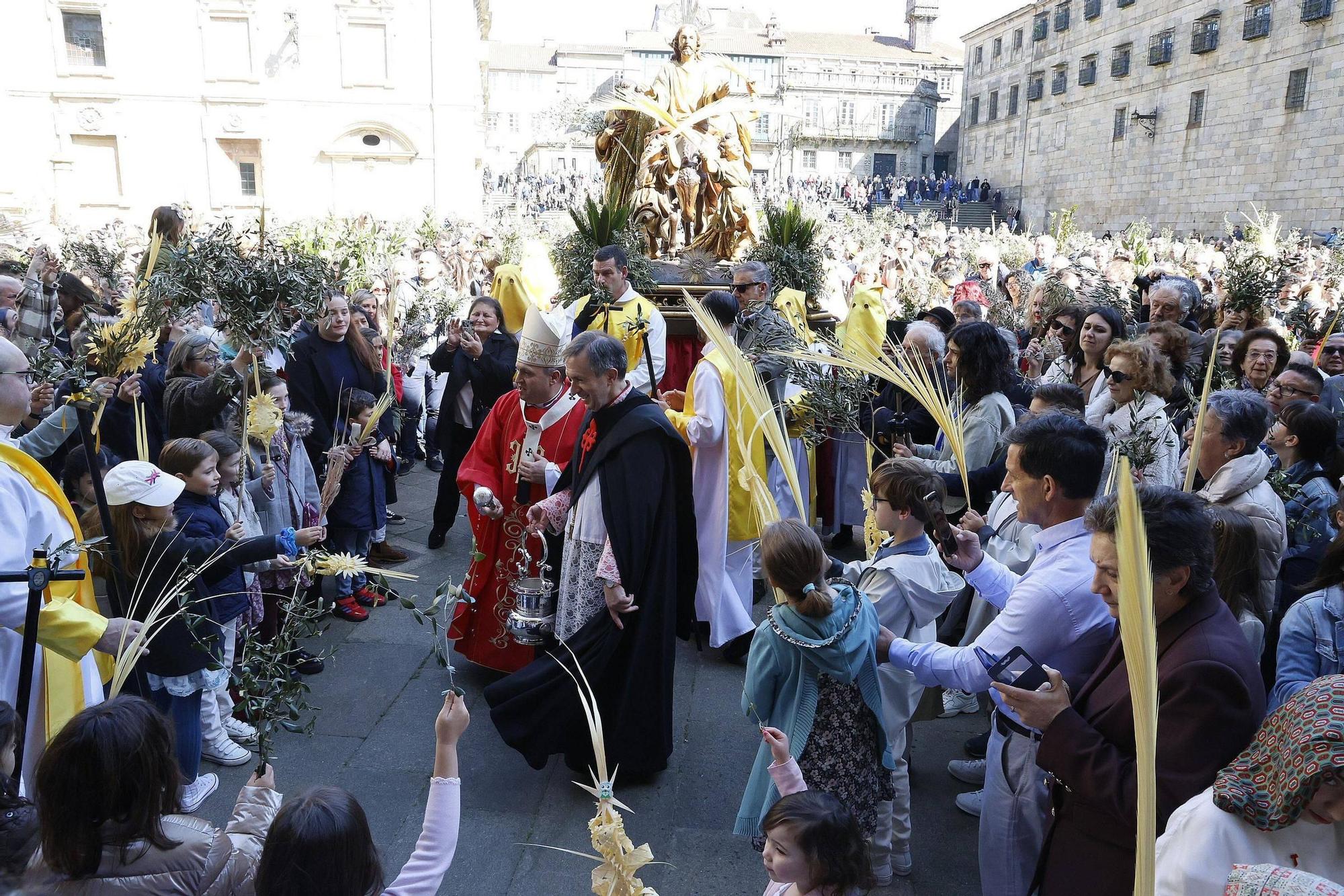 Procesión de la Borriquita y bendición de palmas en el Domingo de Ramos