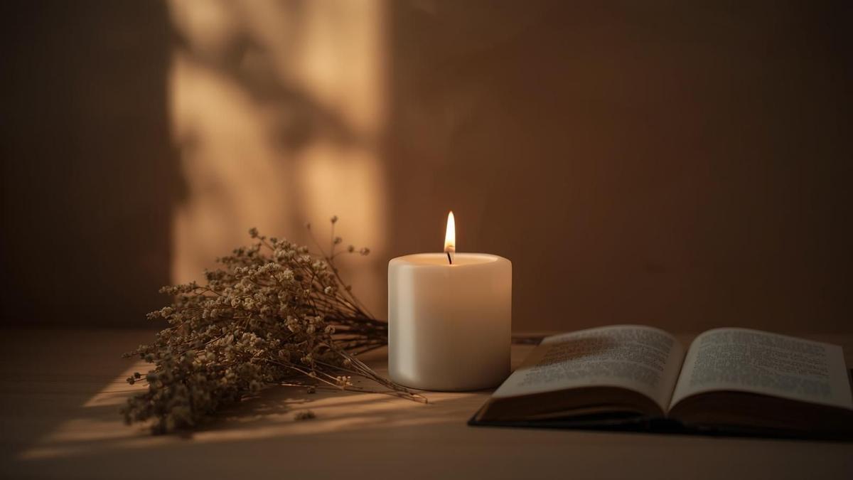 La luz de una vela simboliza la intención y la conexión energética que inspiran los amarres de amor.