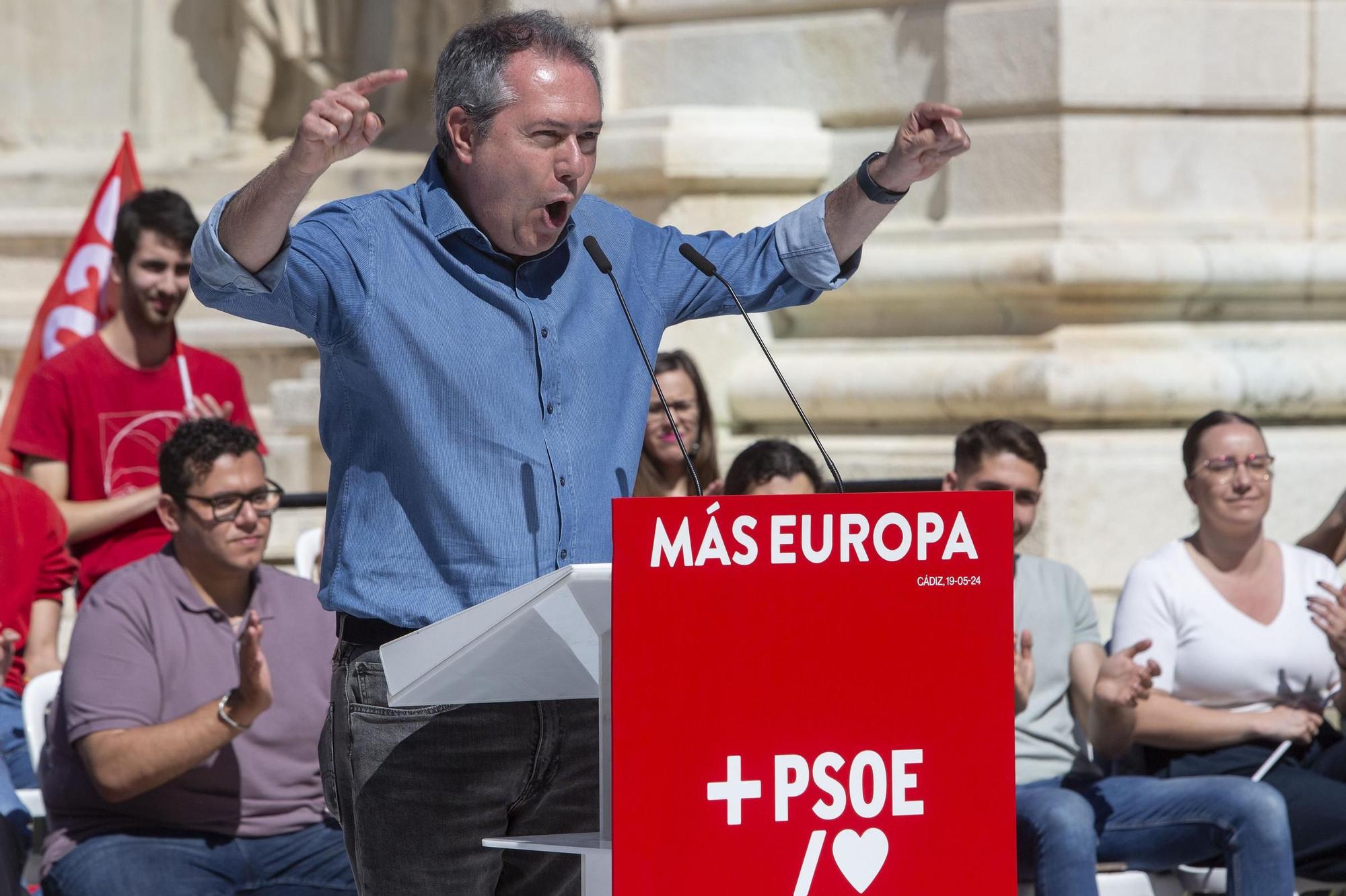 Juan Espadas, secretario general del PSOE de Andalucía, en el acto del PSOE en Cádiz