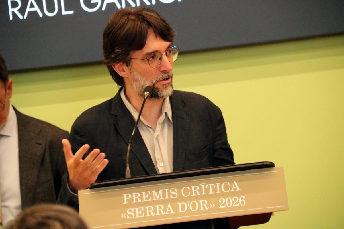 El solsoní Raül Garrigasait durant el seu parlament
