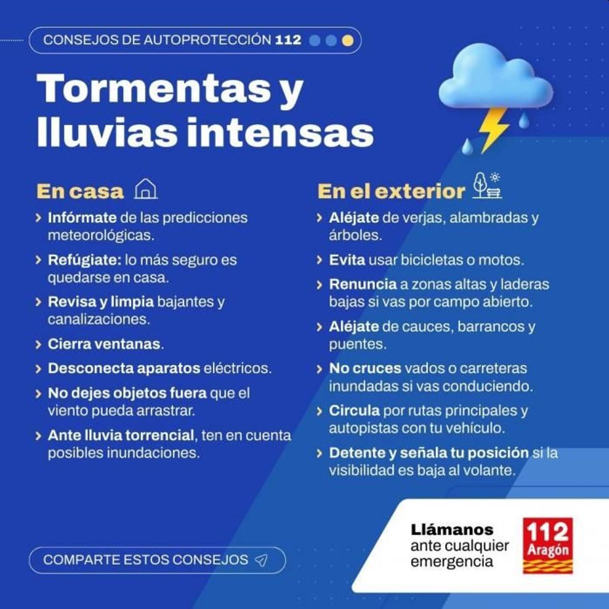 Consejos de autoprotección del 112.