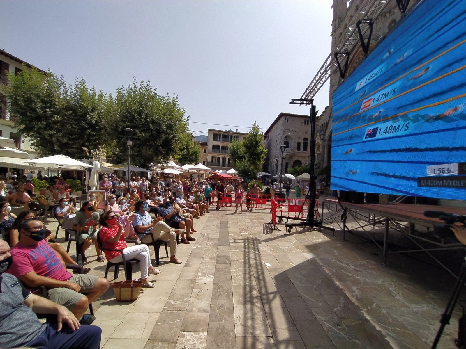 Pantalla gigante en Sóller para ver a Joanllu Pons