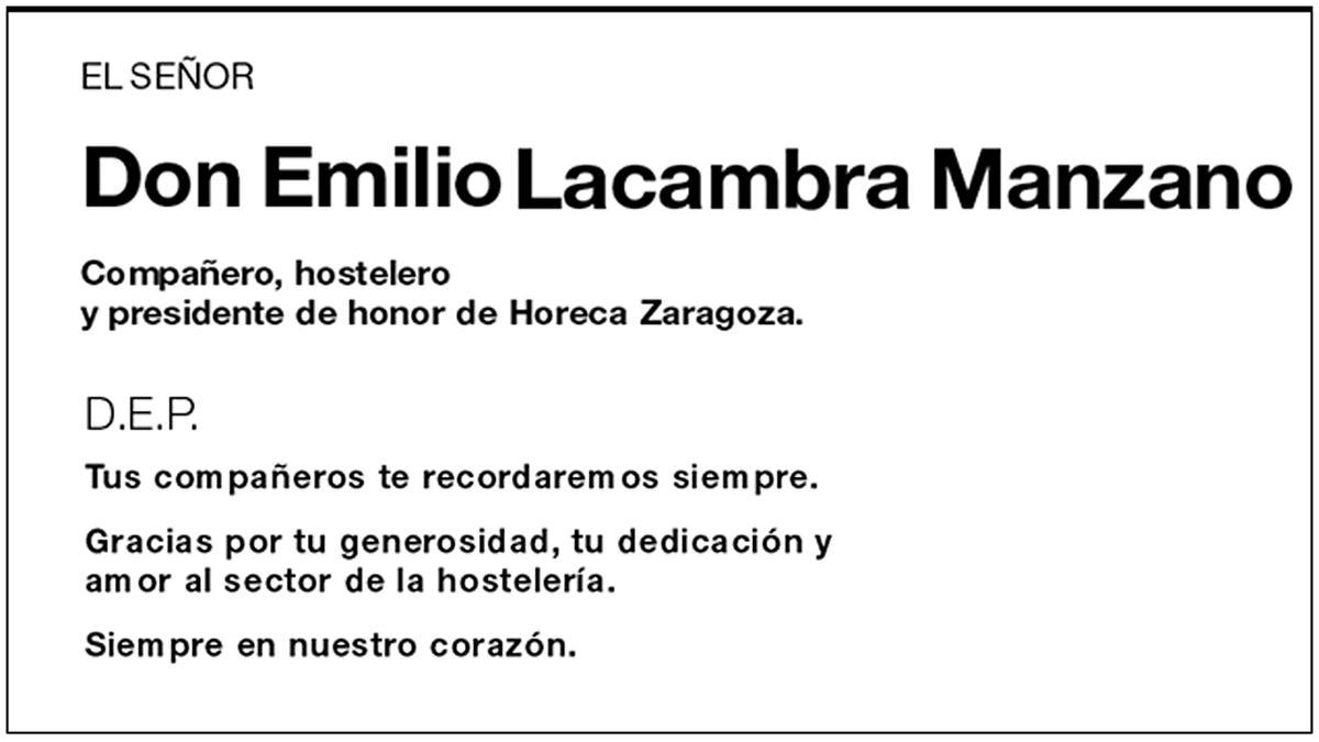 Don Emilio Lacambra Manzano.