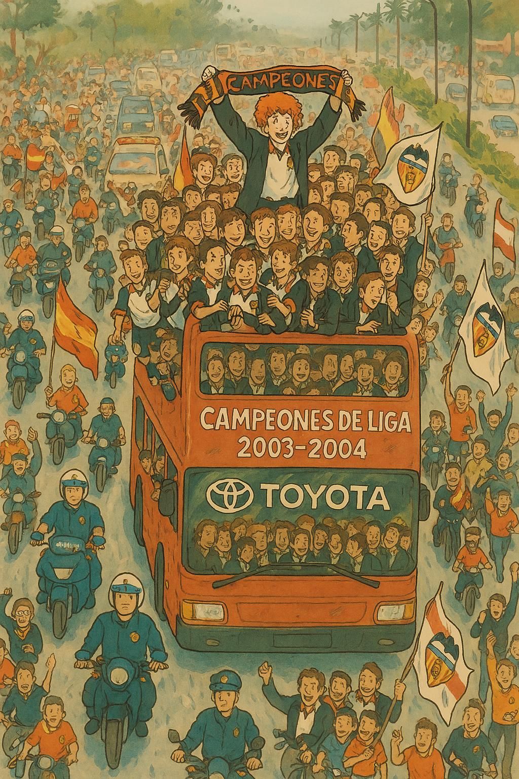 El Valencia del doblete, un equipo de dibujos animados