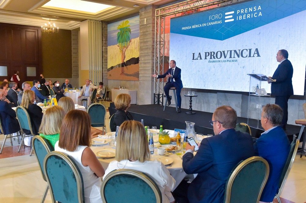 Augusto Hidalgo, en el Foro de Prensa Ibérica en Canarias