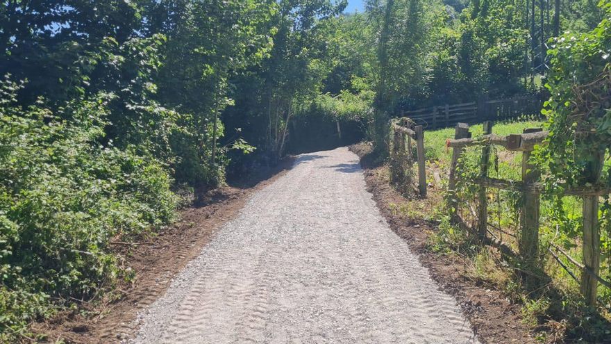 La &quot;rutona&quot; de Aller, a paso ligero: ya se han ejecutado ocho de los once tramos previstos