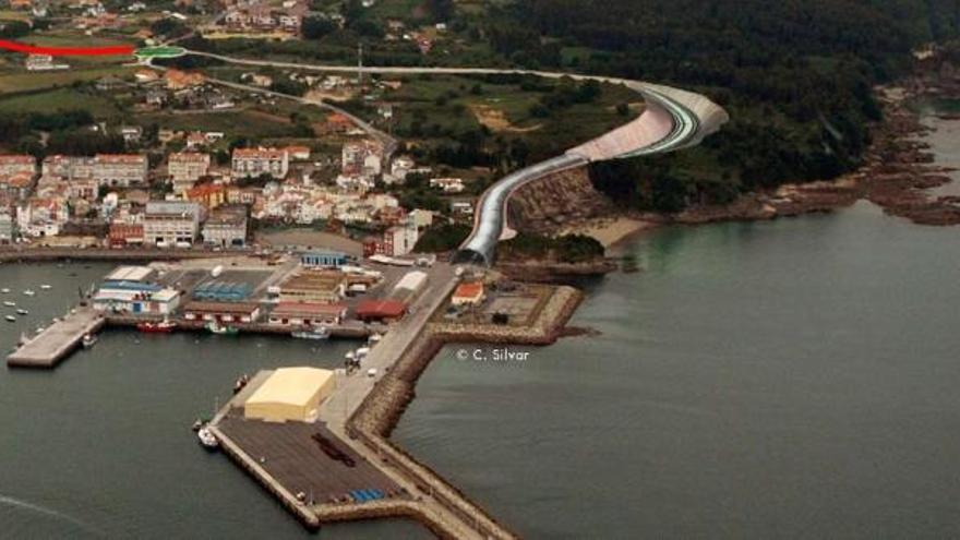 Simulación del falso túnel previsto en Fontán realizada por la Sociedade Galega de Historia Natural. / c. silvar