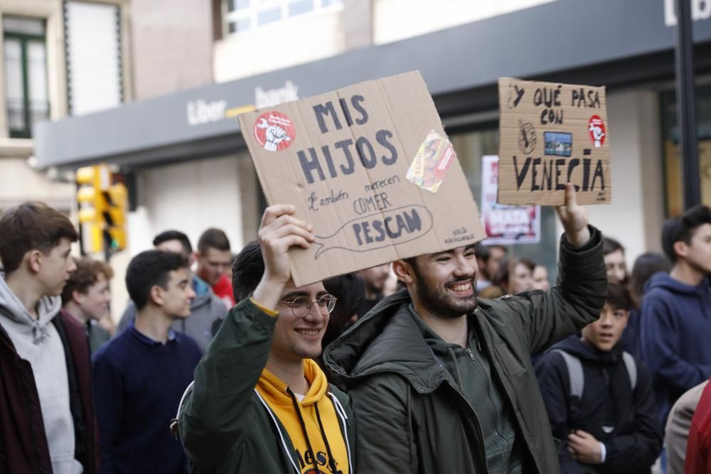 Protestas de estudiantes en Gijón