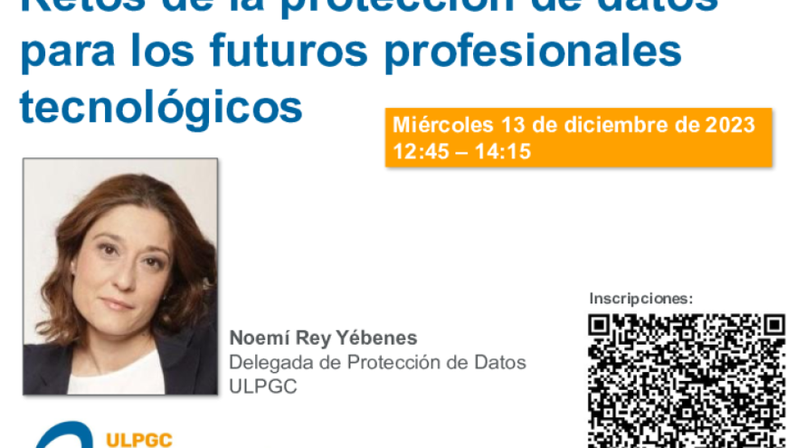 Seminario Retos de la protección de datos para los futuros profesionales tecnológicos