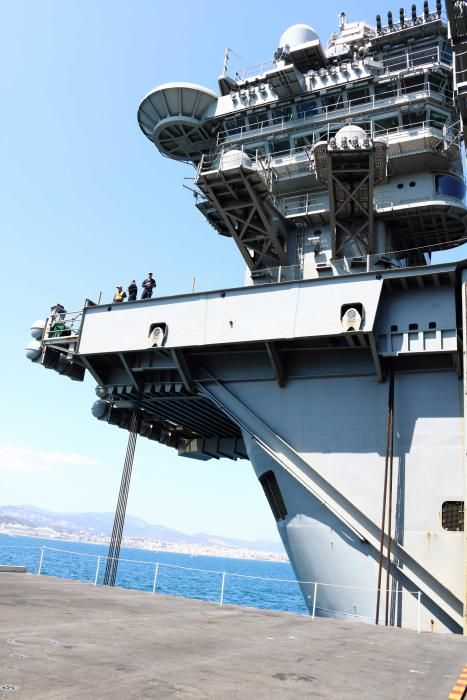 Visita al portaaviones 'USS Abraham Lincoln', de visita en Palma