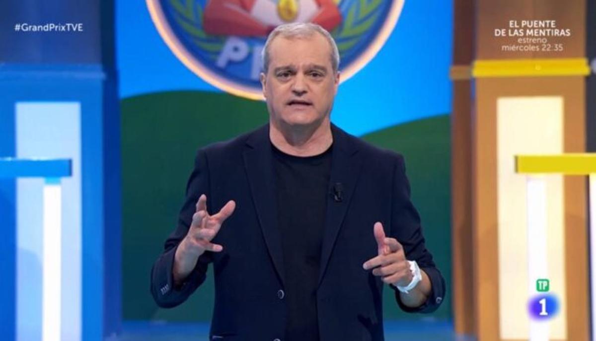 Ramón García en el plató de ’El grand prix’.