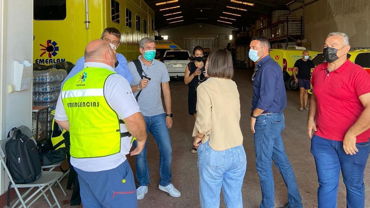 Visita de Fernando Clavijo (CC) a Lanzarote para analizar la situación migratoria en la isla