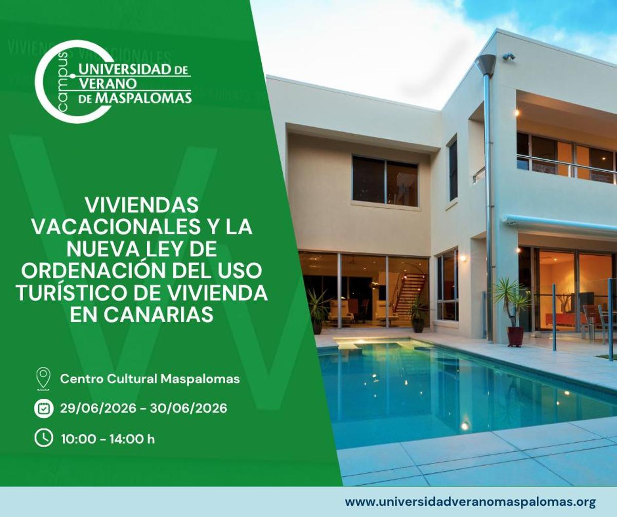 CURSO VIVIENDA VACACIONAL. UNIVERSIDAD VERANO MASPALOMAS