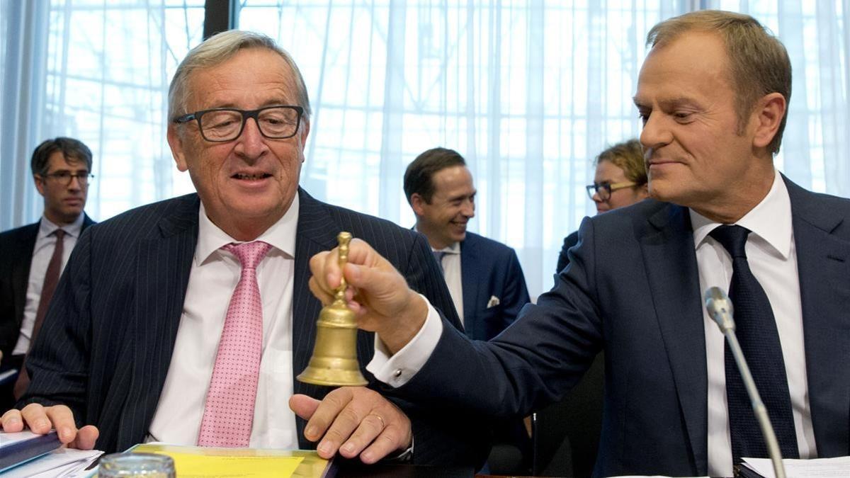 jean claude juncker y donald tusk