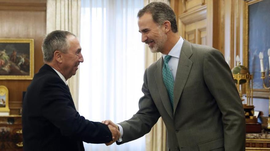 Baldoví esta mañana junto a Felipe VI